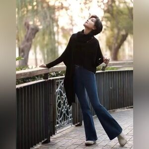 Madewell flea market flare dark denim jeans size 27 Kenner Wash Slim Stretch